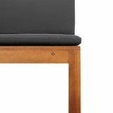 Garden Bench Brown 100 x 50 x 91cm Solid Acacia wood