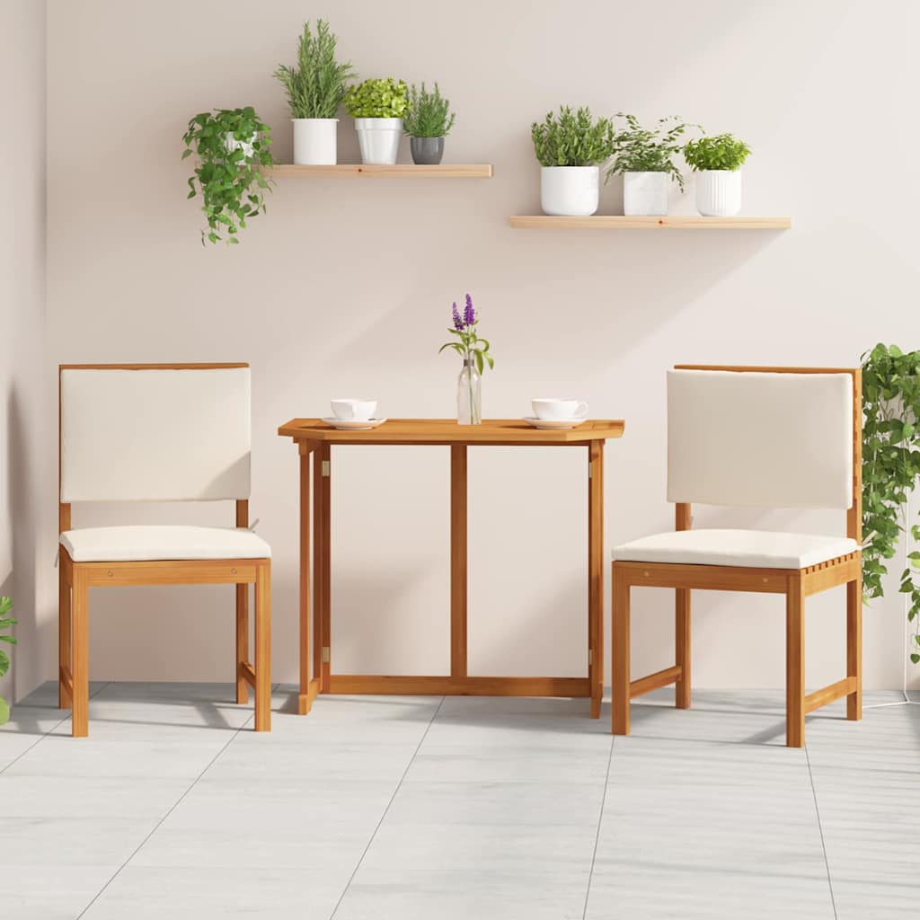 Armless Garden Chair 2 pcs Brown 50 x 50 x 91cm