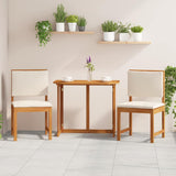 Armless Garden Chair 2 pcs Brown 50 x 50 x 91cm