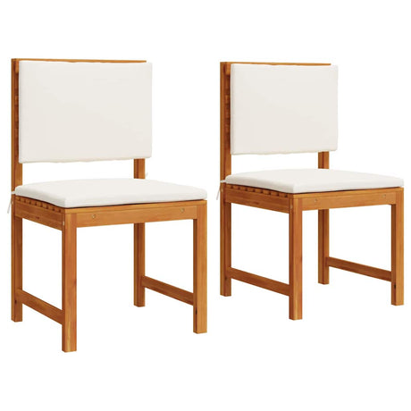 Armless Garden Chair 2 pcs Brown 50 x 50 x 91cm