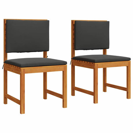 Garden Chair 2 pcs Brown 50 x 50 x 91cm Solid Acacia wood