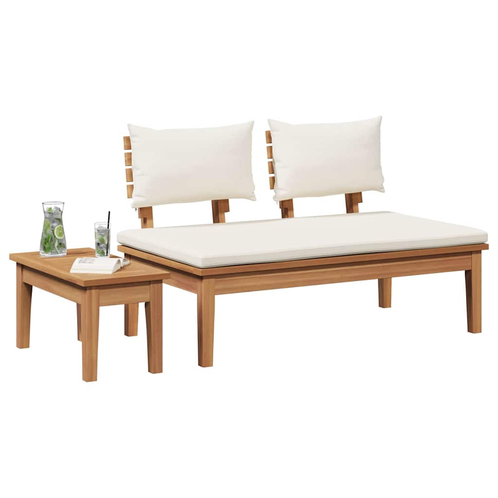 Garden Bench 2 pcs Brown Solid Teak wood