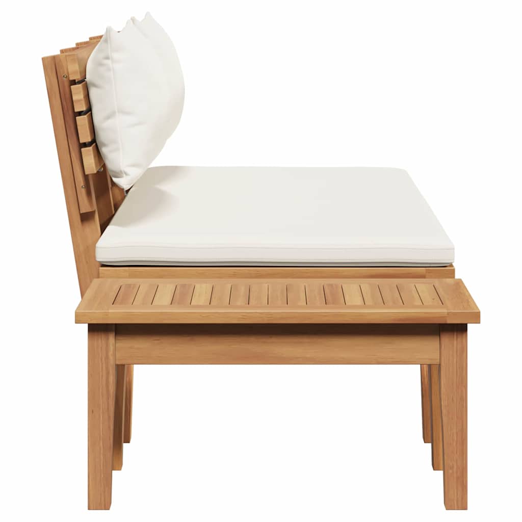 Garden Bench 2 pcs Brown Solid Teak wood