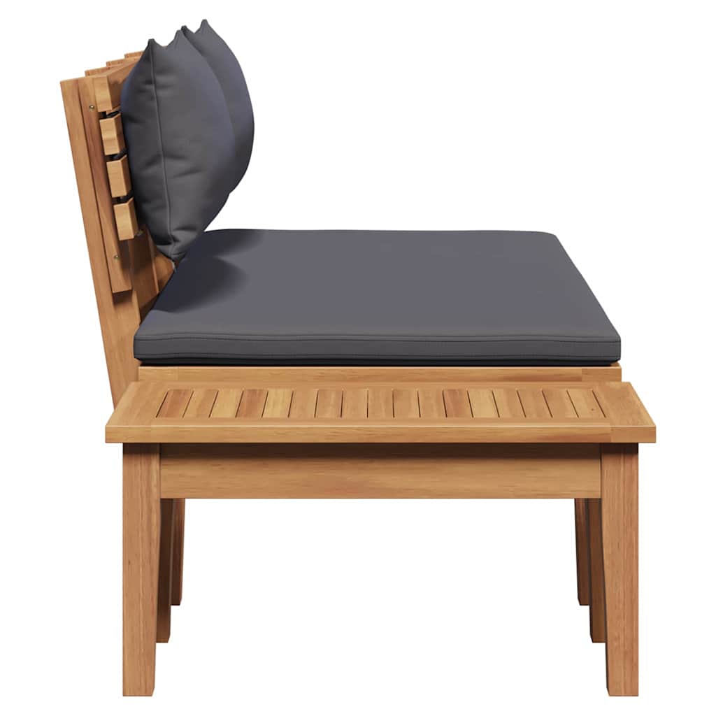 Garden Bench 2 pcs Brown Solid Teak wood