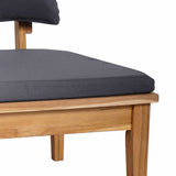 Garden Bench 2 pcs Brown Solid Teak wood
