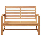 Garden Bench Natural 110 x 64 x 76.5 cm Solid teak wood