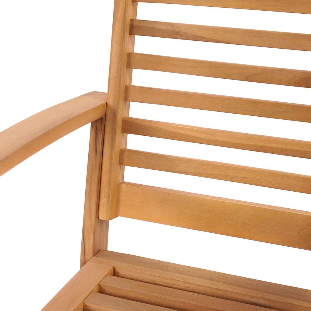 Garden Chairs 2 pcs Natural 60 x 65 x 76.5 cm Solid teak wood