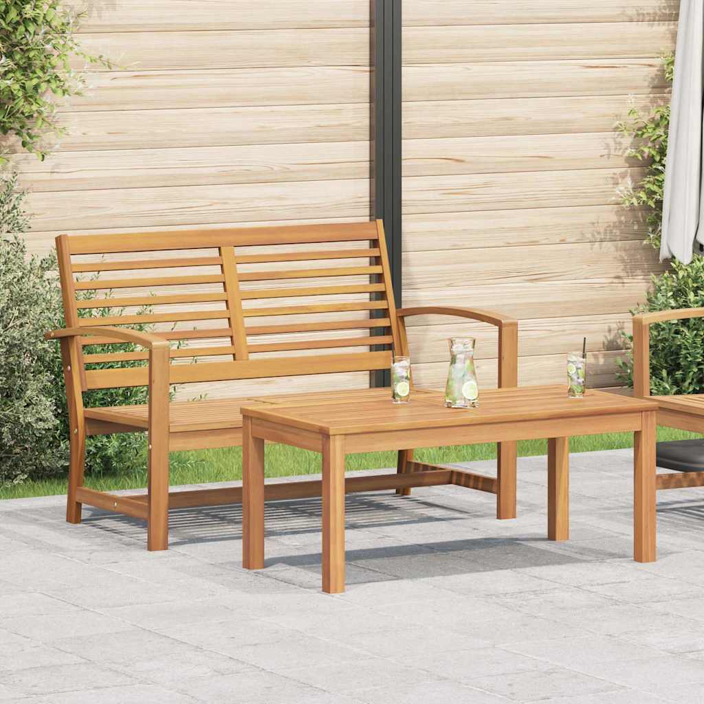 Garden Sofa Set 2 pcs Natural Solid teak wood