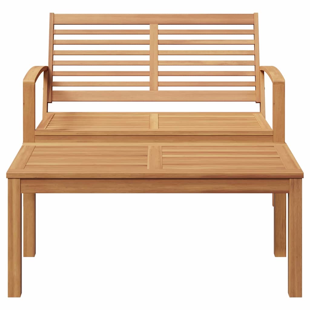 Garden Sofa Set 2 pcs Natural Solid teak wood