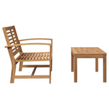 Garden Sofa Set 2 pcs Natural Solid teak wood
