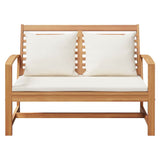 Garden Bench Natural 110 x 64 x 76.5 cm Solid teak wood