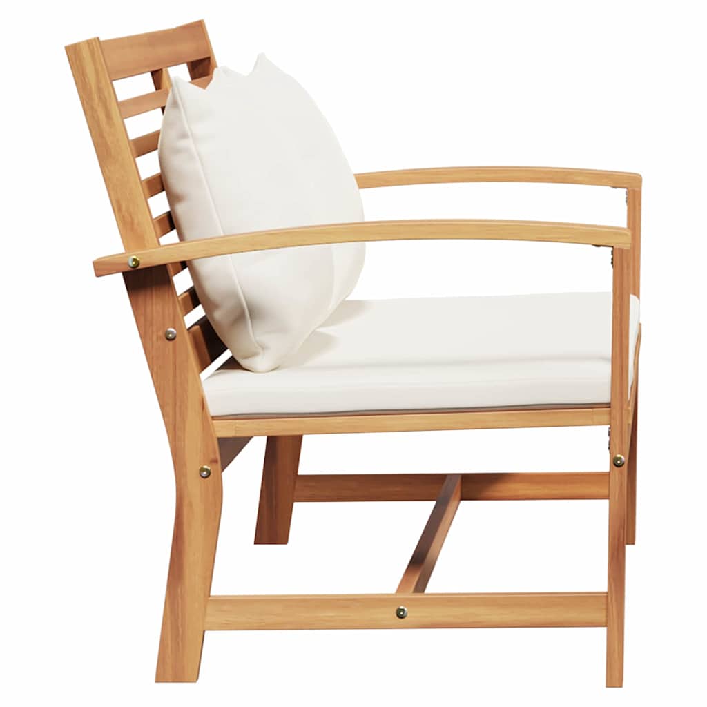 Garden Bench Natural 110 x 64 x 76.5 cm Solid teak wood