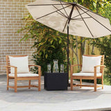 Garden Chairs 2 pcs Natural 60 x 65 x 76.5 cm Solid teak wood