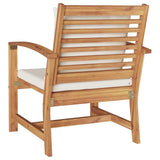Garden Chairs 2 pcs Natural 60 x 65 x 76.5 cm Solid teak wood