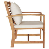 Garden Chairs 2 pcs Natural 60 x 65 x 76.5 cm Solid teak wood