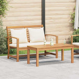 Garden Sofa Set 2 pcs Natural Solid teak wood