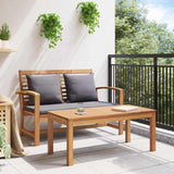 Garden Bench Natural 110 x 64 x 76.5 cm Solid teak wood