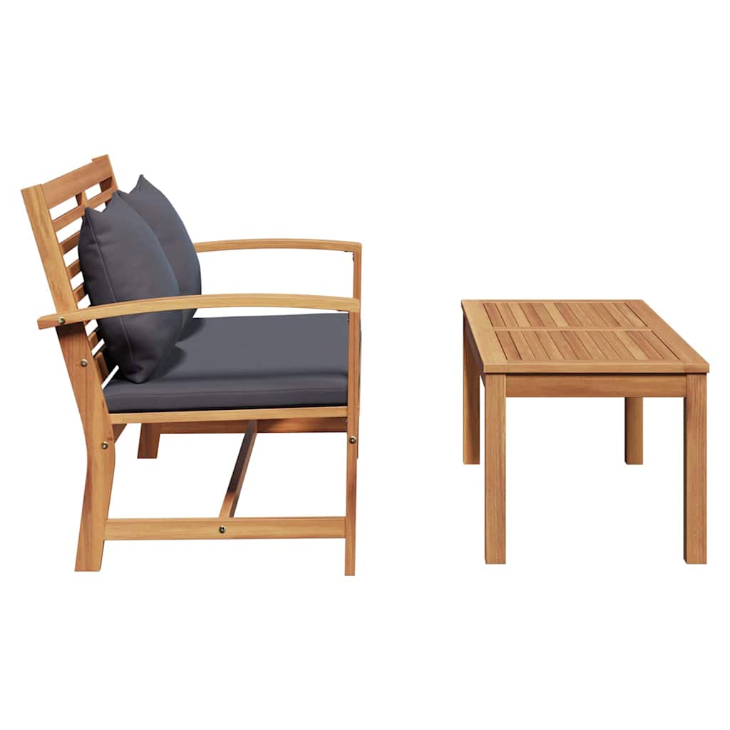 Garden Bench Natural 110 x 64 x 76.5 cm Solid teak wood