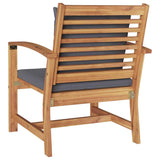Garden Chairs 2 pcs Natural 60 x 65 x 76.5 cm Solid teak wood