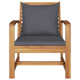 Garden Chairs 2 pcs Natural 60 x 65 x 76.5 cm Solid teak wood