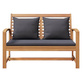 Garden Sofa Set 2 pcs Natural Solid teak wood