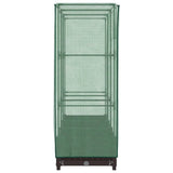 Raised Bed with Greenhouse Cover Rattan Look 120x40x123 cm
