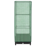 Raised Bed with Greenhouse Cover Rattan Look 40x40x123 cm
