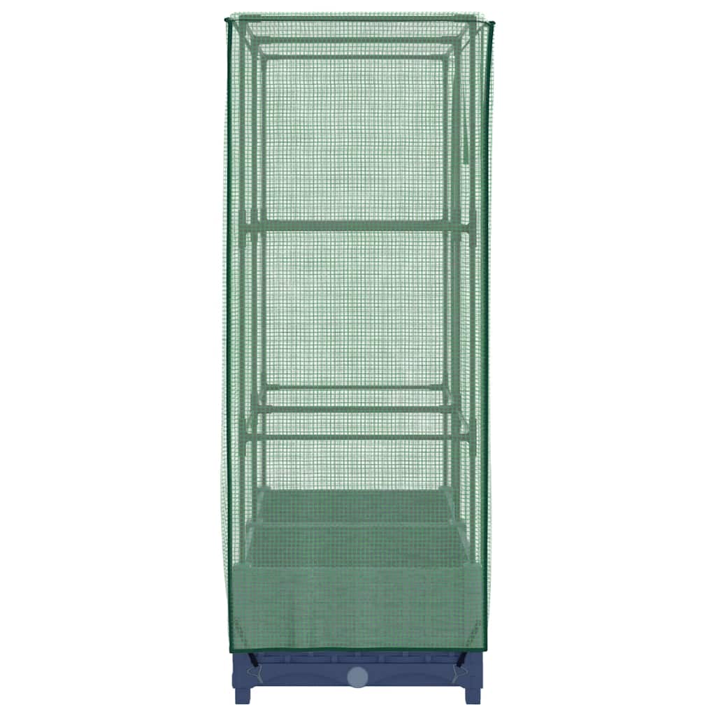 Raised Bed with Greenhouse Cover Rattan Look 80x40x123 cm