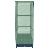 Raised Bed with Greenhouse Cover Rattan Look 80x40x123 cm
