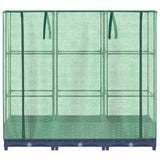 Raised Bed with Greenhouse Cover Rattan Look 120x40x123 cm