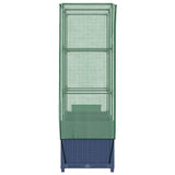 Raised Bed with Greenhouse Cover Rattan Look 80x40x138 cm