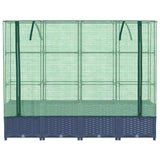 Raised Bed with Greenhouse Cover Rattan Look 160x40x138 cm