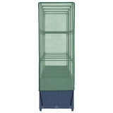 Raised Bed with Greenhouse Cover Rattan Look 160x40x138 cm