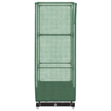 Raised Bed with Greenhouse Cover Rattan Look 40x40x123 cm