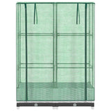 Raised Bed with Greenhouse Cover Rattan Look 80x40x123 cm