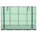 Raised Bed with Greenhouse Cover Rattan Look 160x40x123 cm