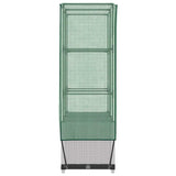 Raised Bed with Greenhouse Cover Rattan Look 80x40x138 cm