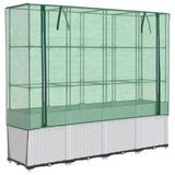 Raised Bed with Greenhouse Cover Rattan Look 160x40x153 cm