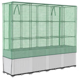 Raised Bed with Greenhouse Cover Rattan Look 160x40x153 cm