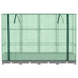 Raised Bed with Greenhouse Cover Rattan Look 160x40x123 cm