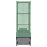 Raised Bed with Greenhouse Cover Rattan Look 80x40x138 cm