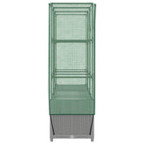 Raised Bed with Greenhouse Cover Rattan Look 120x40x138 cm
