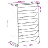 Herb Planter 6-Tier White 69x40x101.5 cm Solid Wood Pine