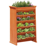 Herb Planter 6-Tier Wax Brown 69x40x101.5 cm Solid Wood Pine