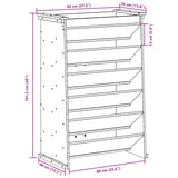 Herb Planter 6-Tier Wax Brown 69x40x101.5 cm Solid Wood Pine