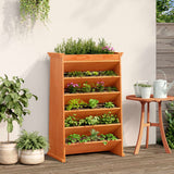 Herb Planter 6-Tier Wax Brown 69x40x101.5 cm Solid Wood Pine