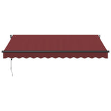 Automatic Retractable Awning Burgundy 350x250 cm