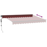 Automatic Retractable Awning Burgundy 350x250 cm