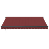 Manual Retractable Awning Burgundy 400x300 cm