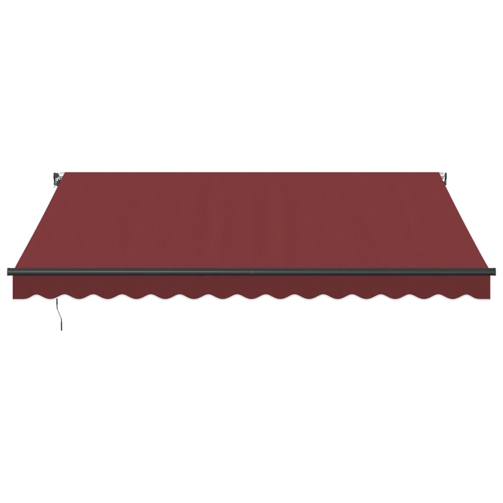 Manual Retractable Awning with LEDs Burgundy 400x300 cm